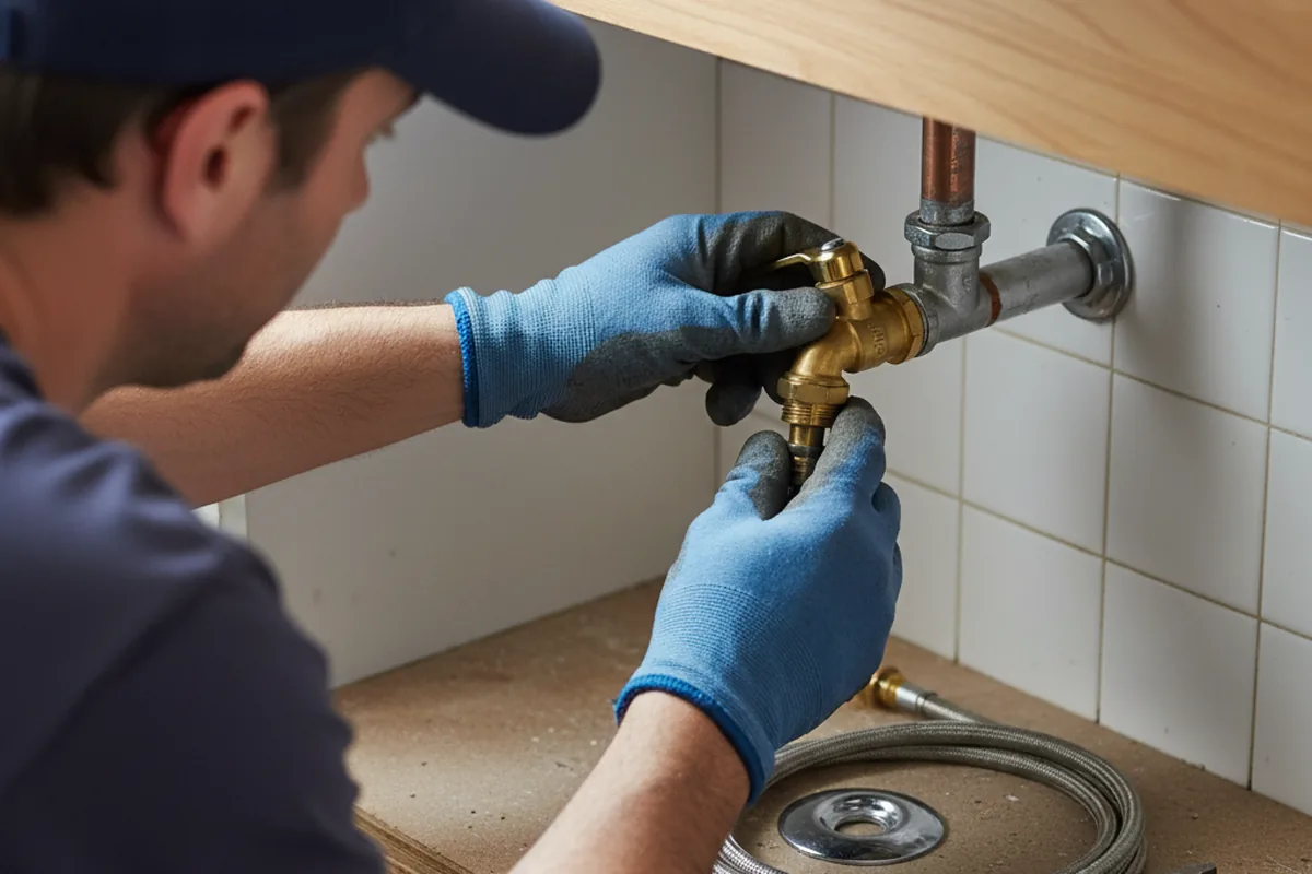 Shutoff valve and fitting work during Burst Pipe Repair in Calumet City